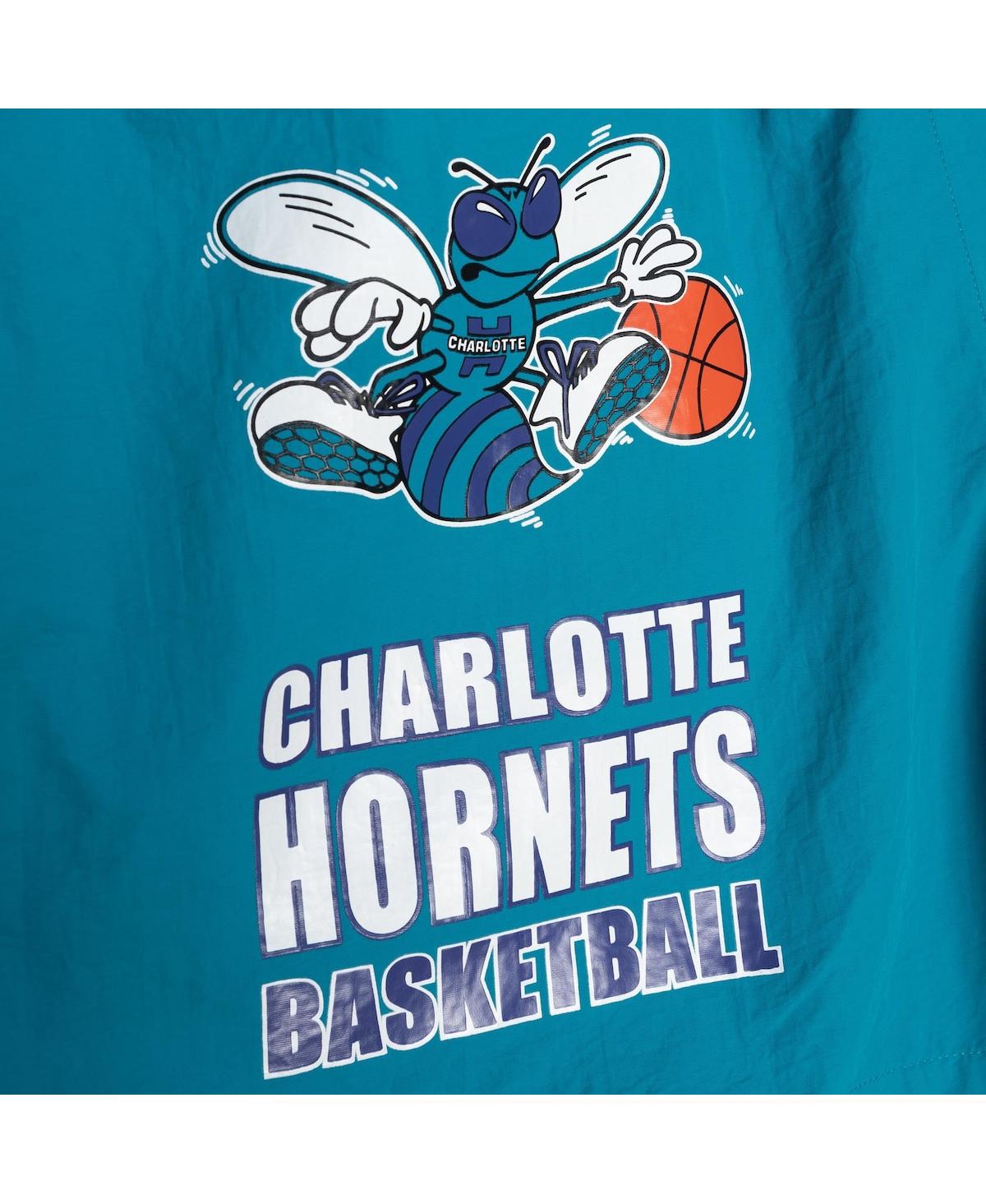 Mitchell & Ness Men's Teal Charlotte Hornets Woven Shorts In Teal
