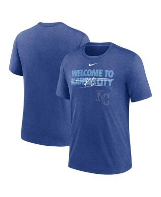Nike - Men's Heather Royal Kansas City Royals Home Spin Tri-Blend T-Shirt