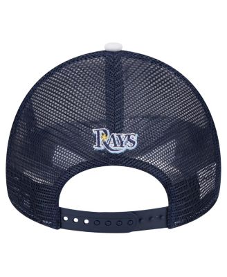 Men's White/Navy Tampa Bay Rays Spring Training Circle Foam A-Frame 9Forty Trucker Adjustable Hat