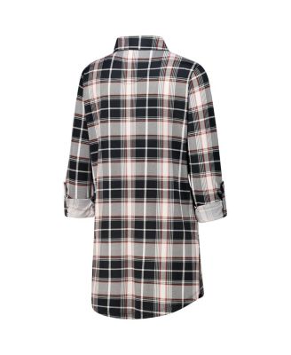 Women's Black Cincinnati Bengals Ashford Plaid Knit Nightshirt