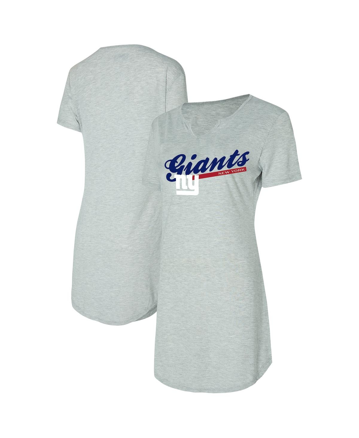 Women's Gray New York Giants Petition Knit Nightshirt - Gray
