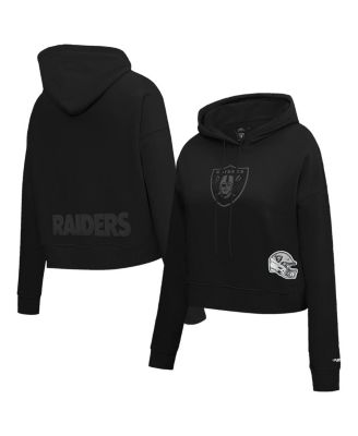 Pro Standard - Women's Black Las Vegas Raiders Jeweled Cropped Pullover Hoodie