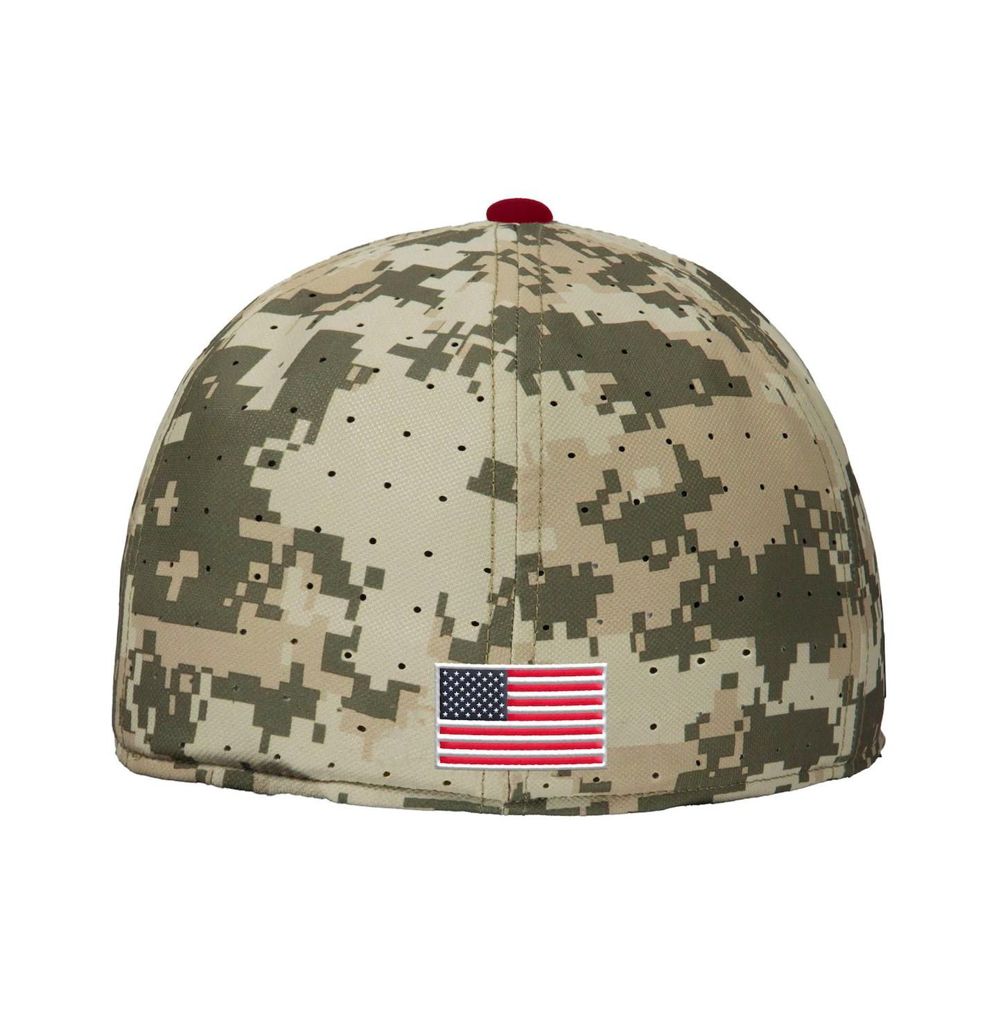Мужская кепка Nike Digital Camo Washington State Cougars On-Field Baseball Performance Fitted Hat — фото 3