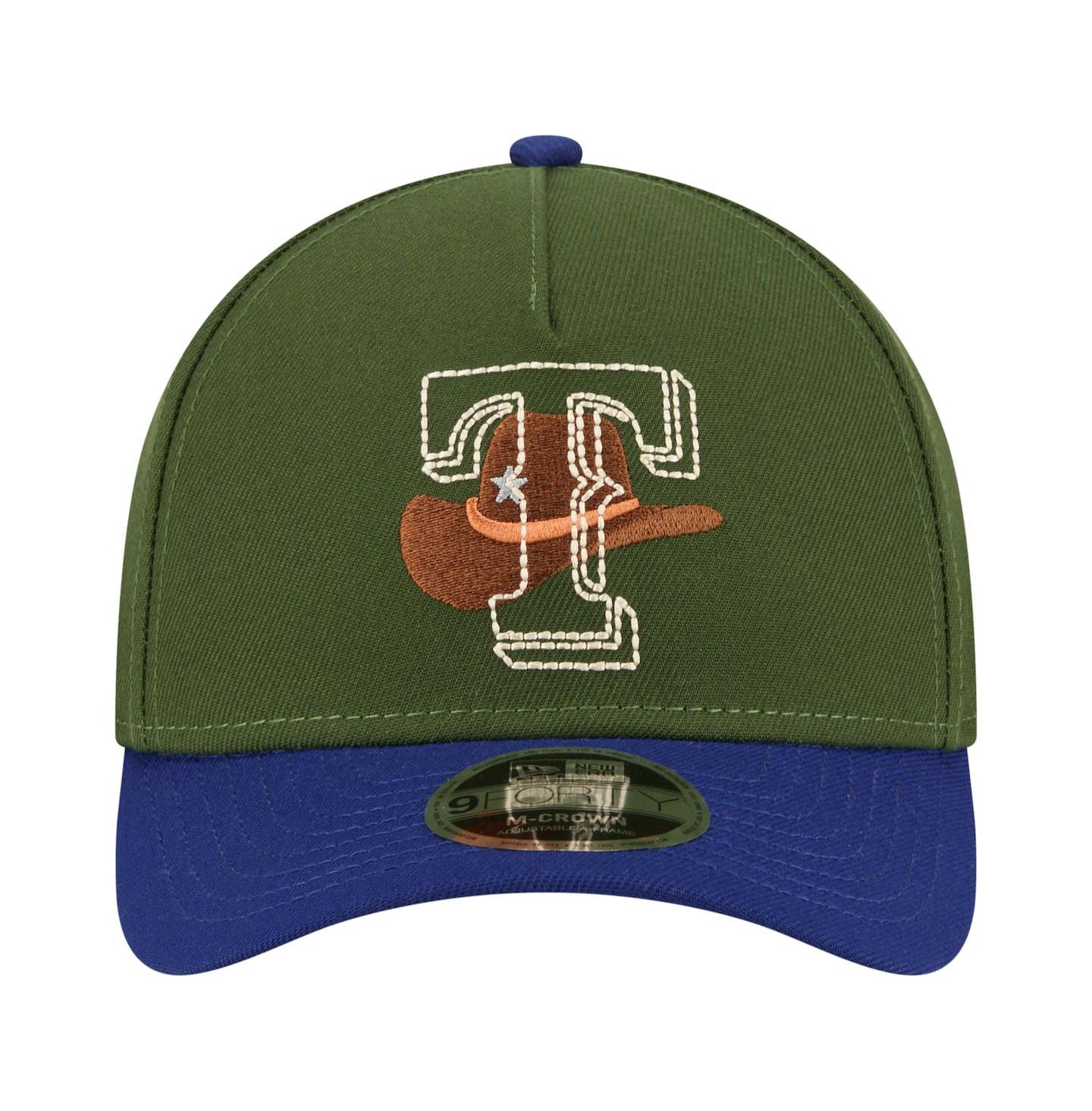 Мужская кепка New Era Dark Green Texas Rangers City Feature 9Forty A-Frame Adjustable Hat — фото 2