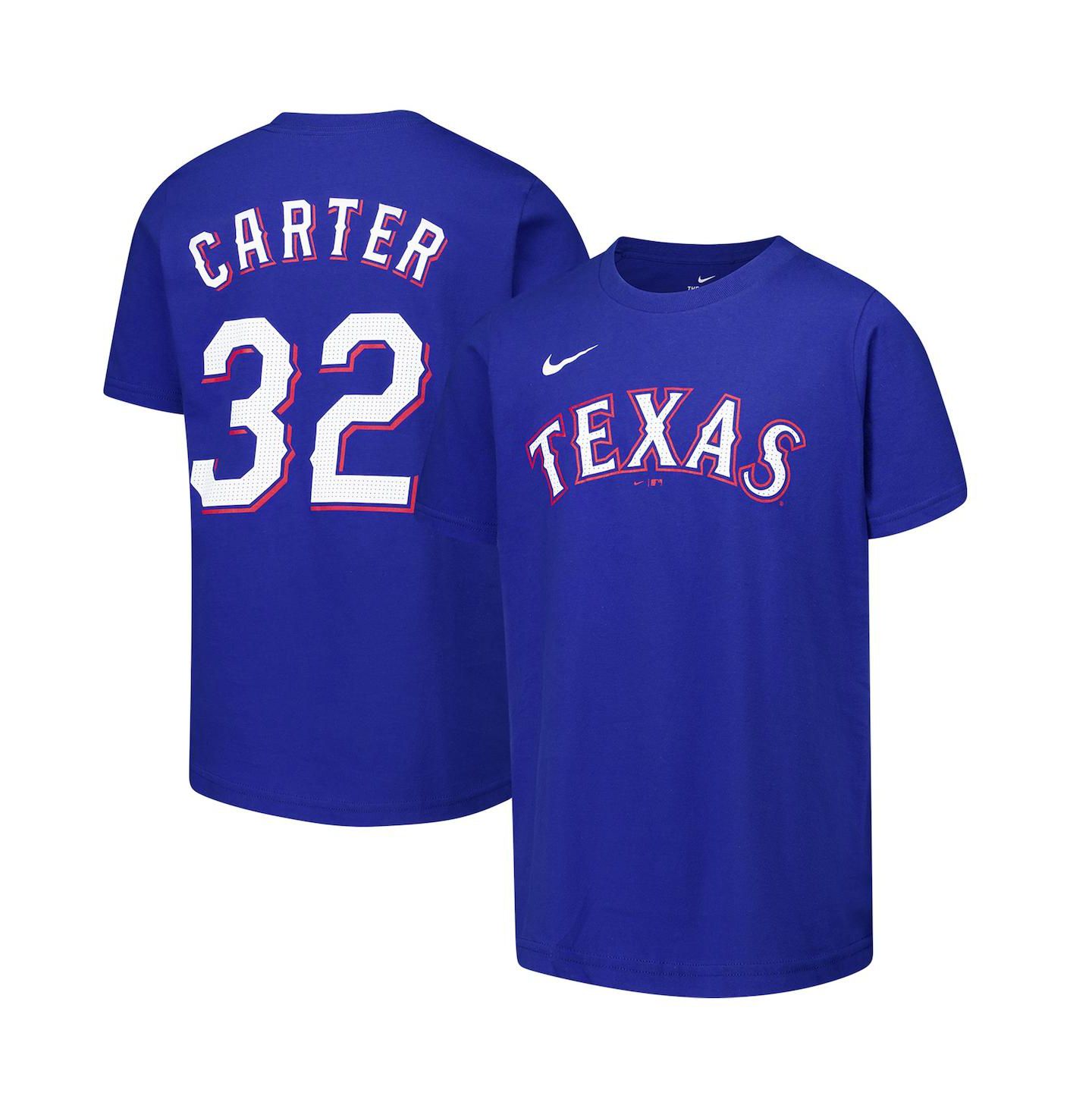 Детская футболка Nike Evan Carter Royal Texas Rangers Name & Number — фото 1