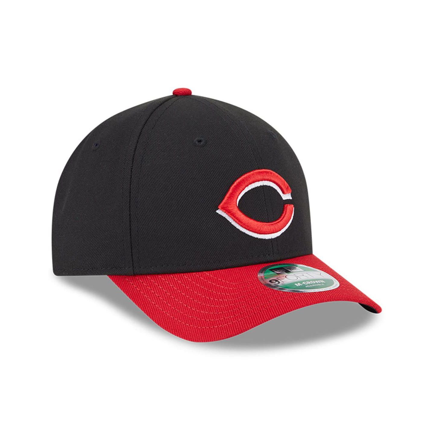 Мужская кепка New Era Black/Red Cincinnati Reds Player Replica 9Forty Adjustable Hat — фото 3