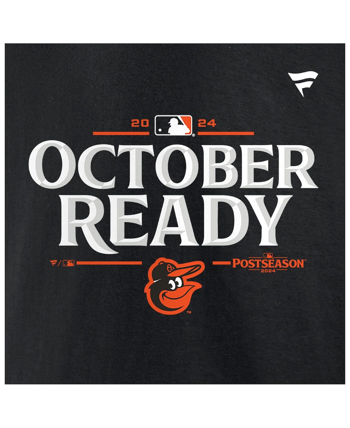 Fanatics Big Boys And Girls Black Baltimore Orioles 2024 Mlb Postseason Locker Room T-shirt In Black