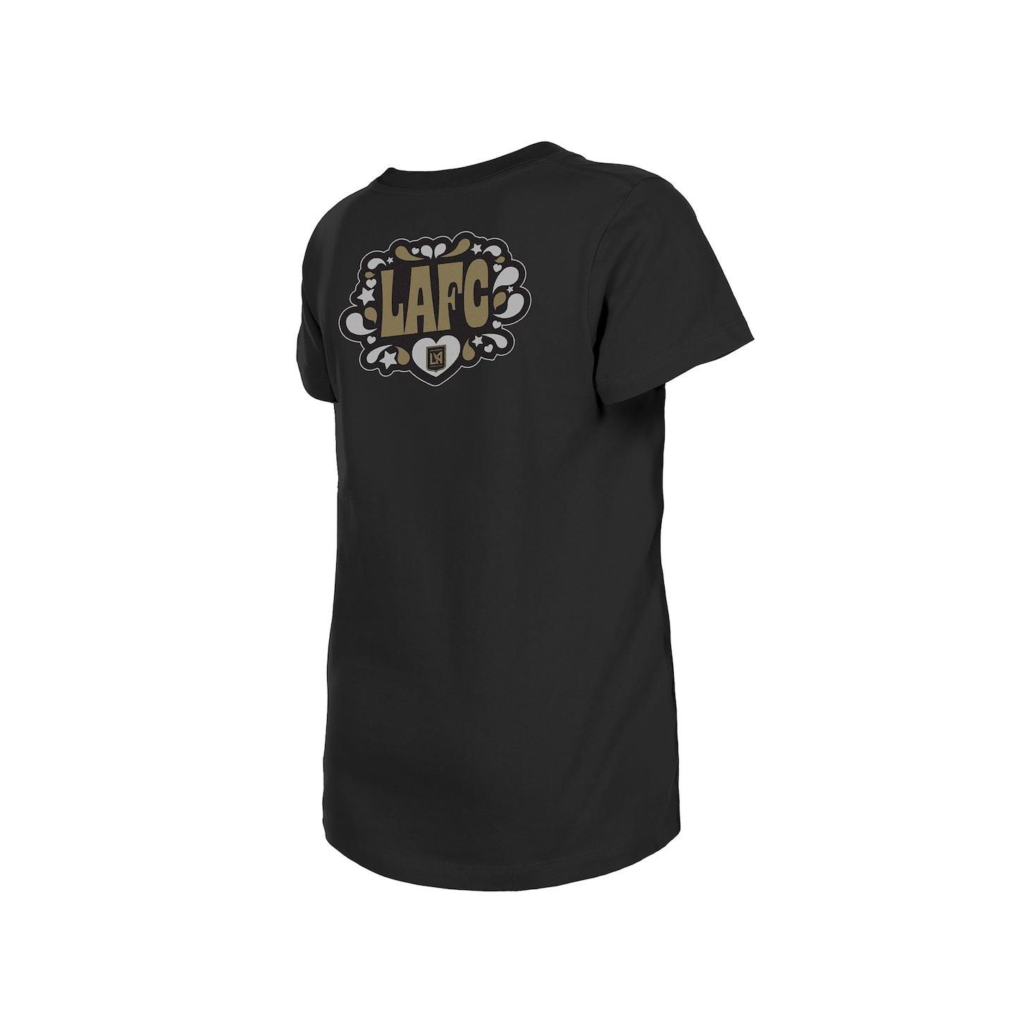 Футболка New Era Black Lafc Bubble Heart для девочек — фото 3