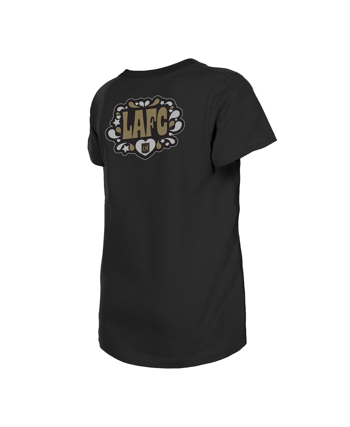 Shop New Era Big Girls Black Lafc Bubble Heart T-shirt