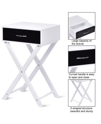 Modern X-Shape Accent Side End Table