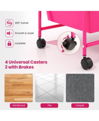 15-Drawer Utility Rolling Organizer Cart with Multi-Use Storage