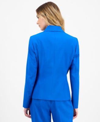 Women's Crepe One-Button Straight-Leg Pantsuit, Regular & Petite 