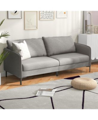 Modern 76 Inch Loveseat Sofa Couch for Apartment Dorm with Metal Legs