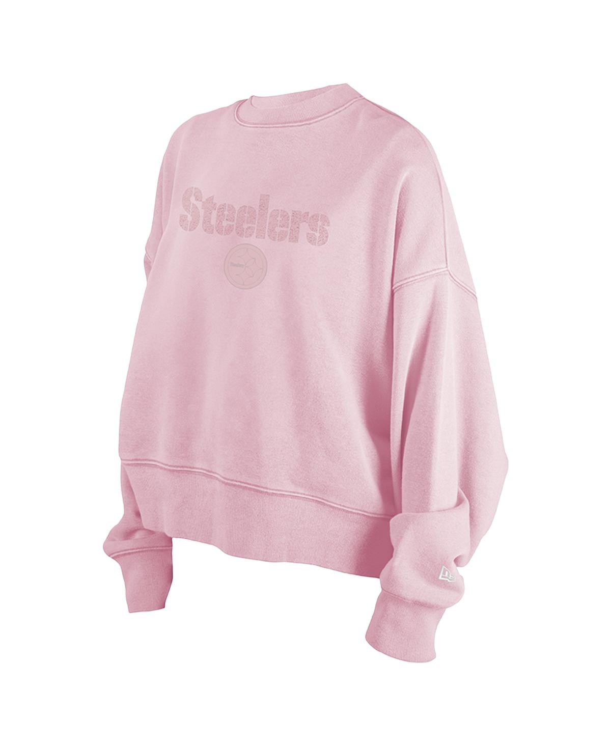 NEW ERA WOMEN'S PINK PITTSBURGH STEELERS COZY PULLOVER SWEATSHIRT 