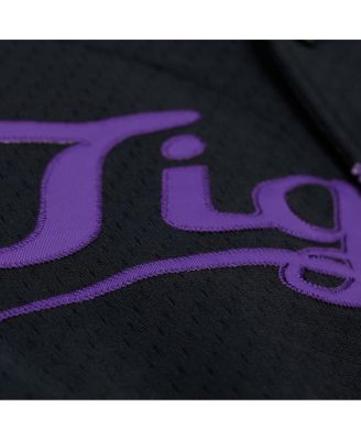 Men's Black LSU Tigers On The Clock Full-Button Fashion Jersey