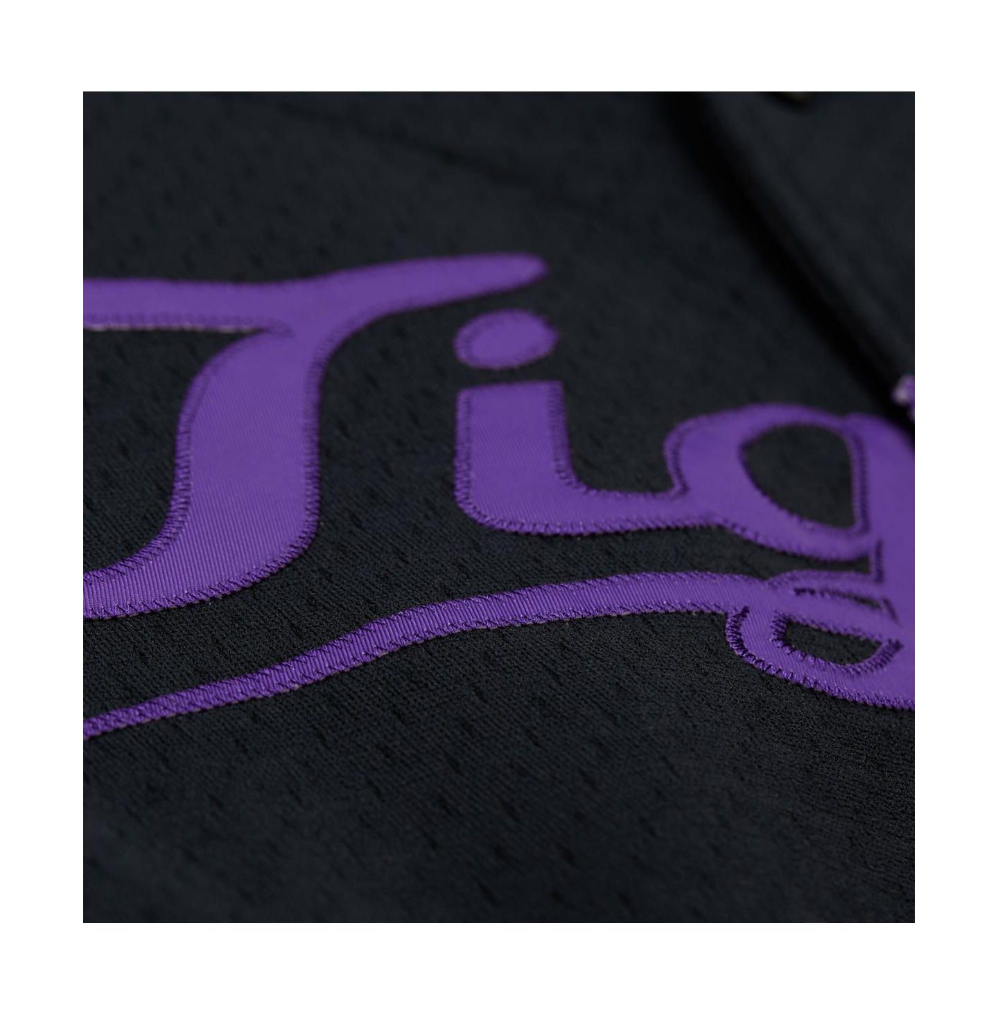 Мужской топ Mitchell & Ness Black LSU Tigers On The Clock Full-Button Fashion Jersey — фото 4