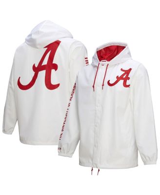 Mitchell & Ness - Men's&nbsp;White Alabama Crimson Tide Coaches Full-Snap Hoodie Jacket