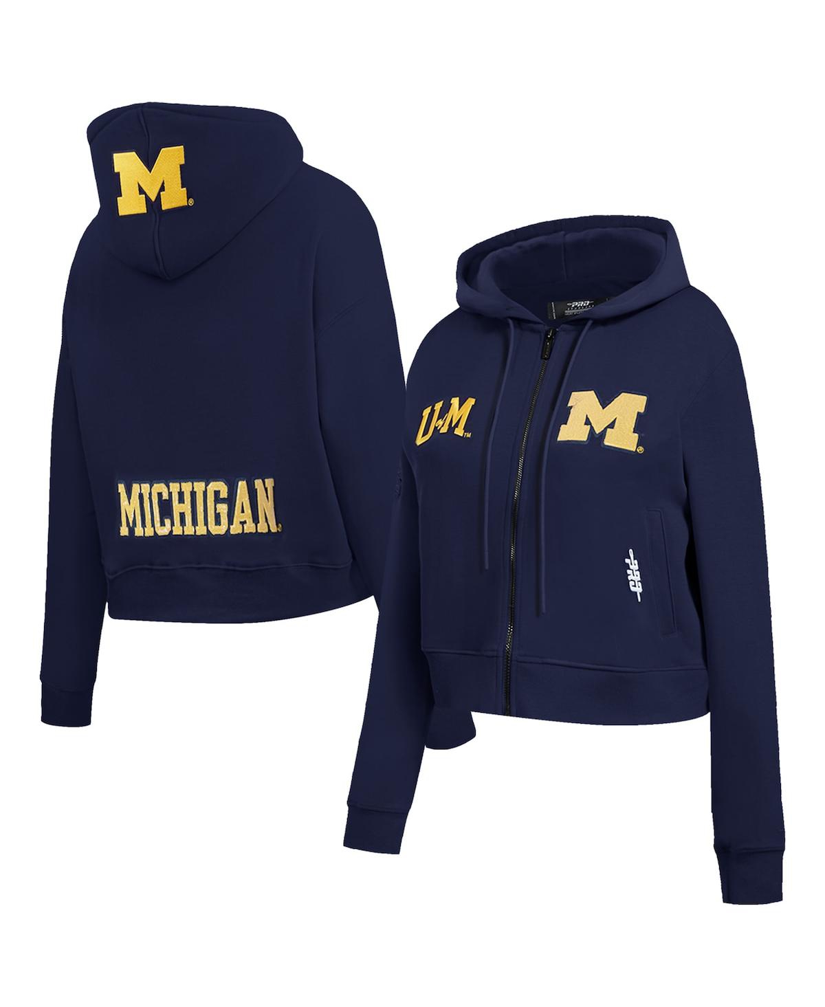 Women'sÂ Navy Michigan Wolverines Game Day Sequin Full-Zip Hooded Jacket - Navy