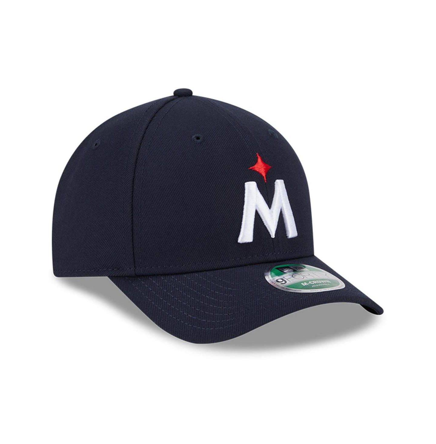 Мужская кепка New Era Navy Minnesota Twins Player Replica 9Forty Adjustable Hat — фото 2