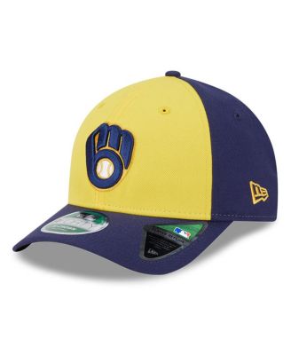 New Era - Men's Gold/navy Milwaukee Brewers Player Replica 9forty Adjustable Hat