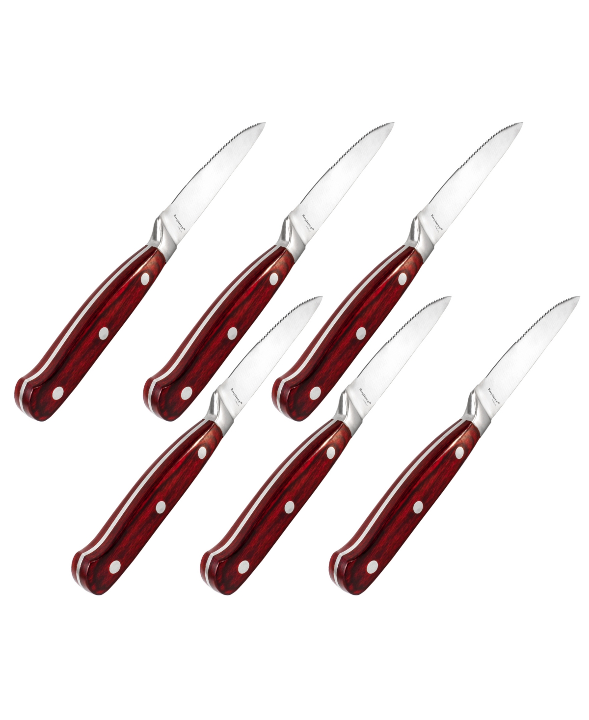 Berghoff Pakka Wood 9-piece Steak Carving Knife Set In Brown