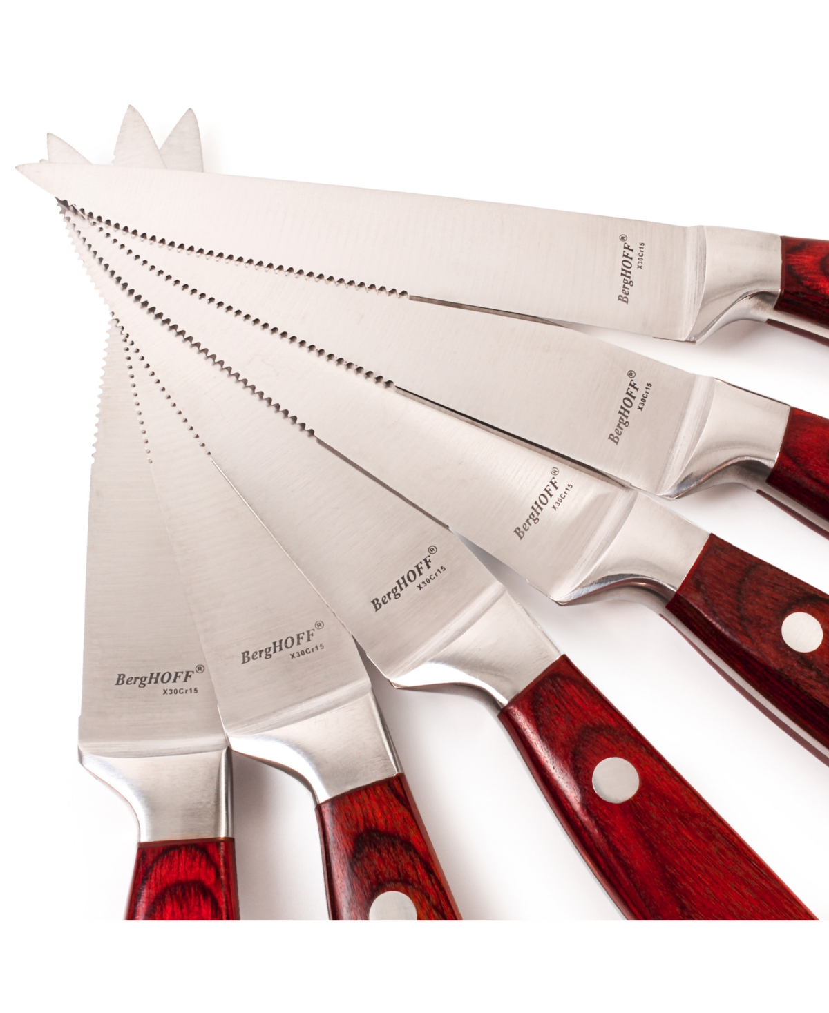 Shop Berghoff Pakka Wood 14-piece Steak Knife Set In Brown