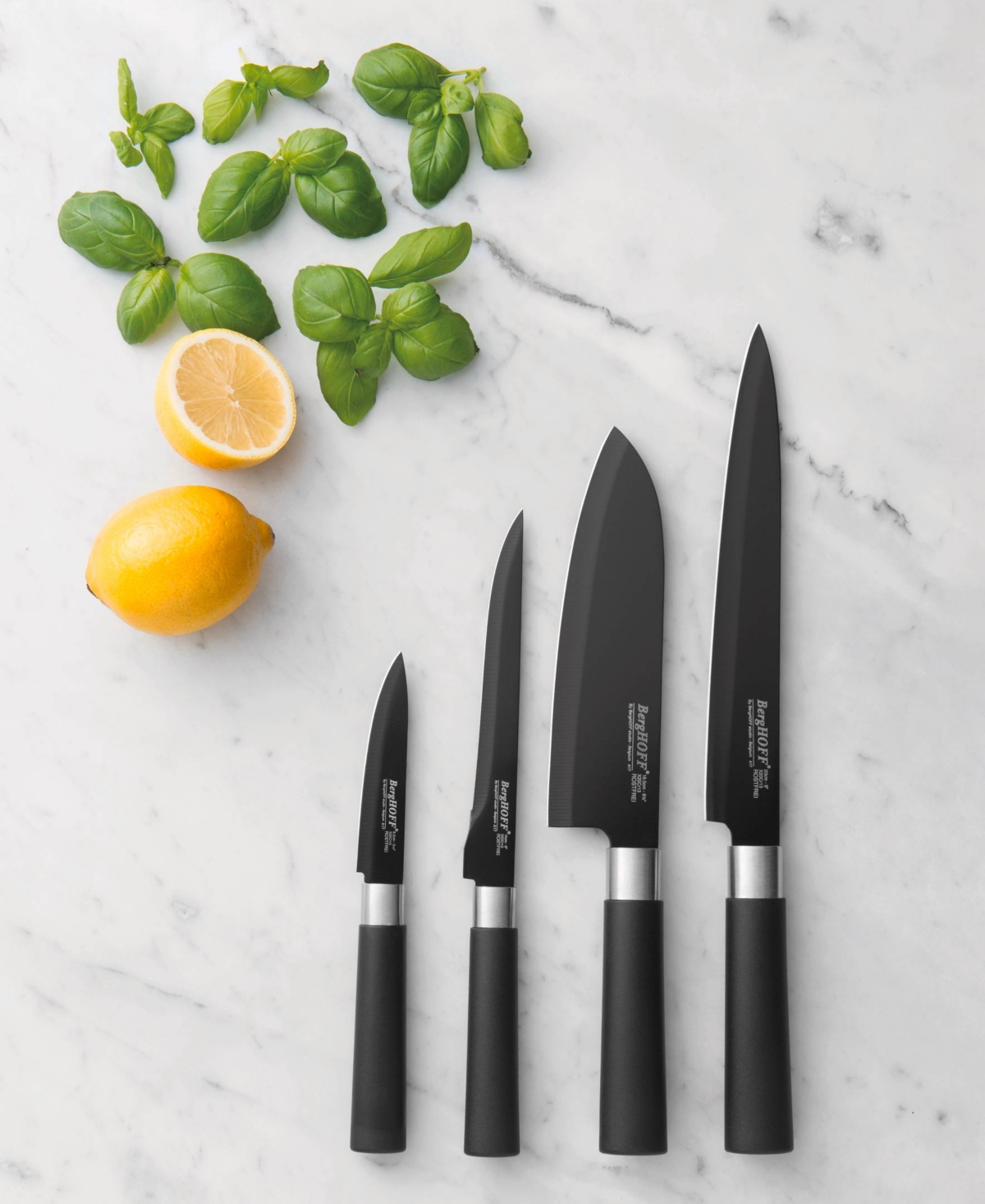 Berghoff Dina Prime 4-piece Knife Set In Black