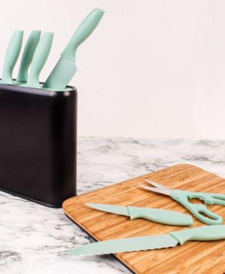 Leo 8-Piece Kitchen Knife Set with Universal Knife Block