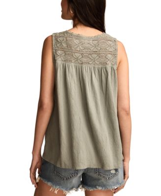 Women's Lace-Trim Tank Top