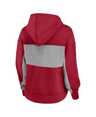 Women's Crimson Oklahoma Sooners Filled Stat Sheet Pullover Hoodie