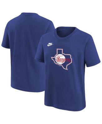 Nike - Big Boys and Girls Royal Texas Rangers Cooperstown Collection Team Logo T-Shirt