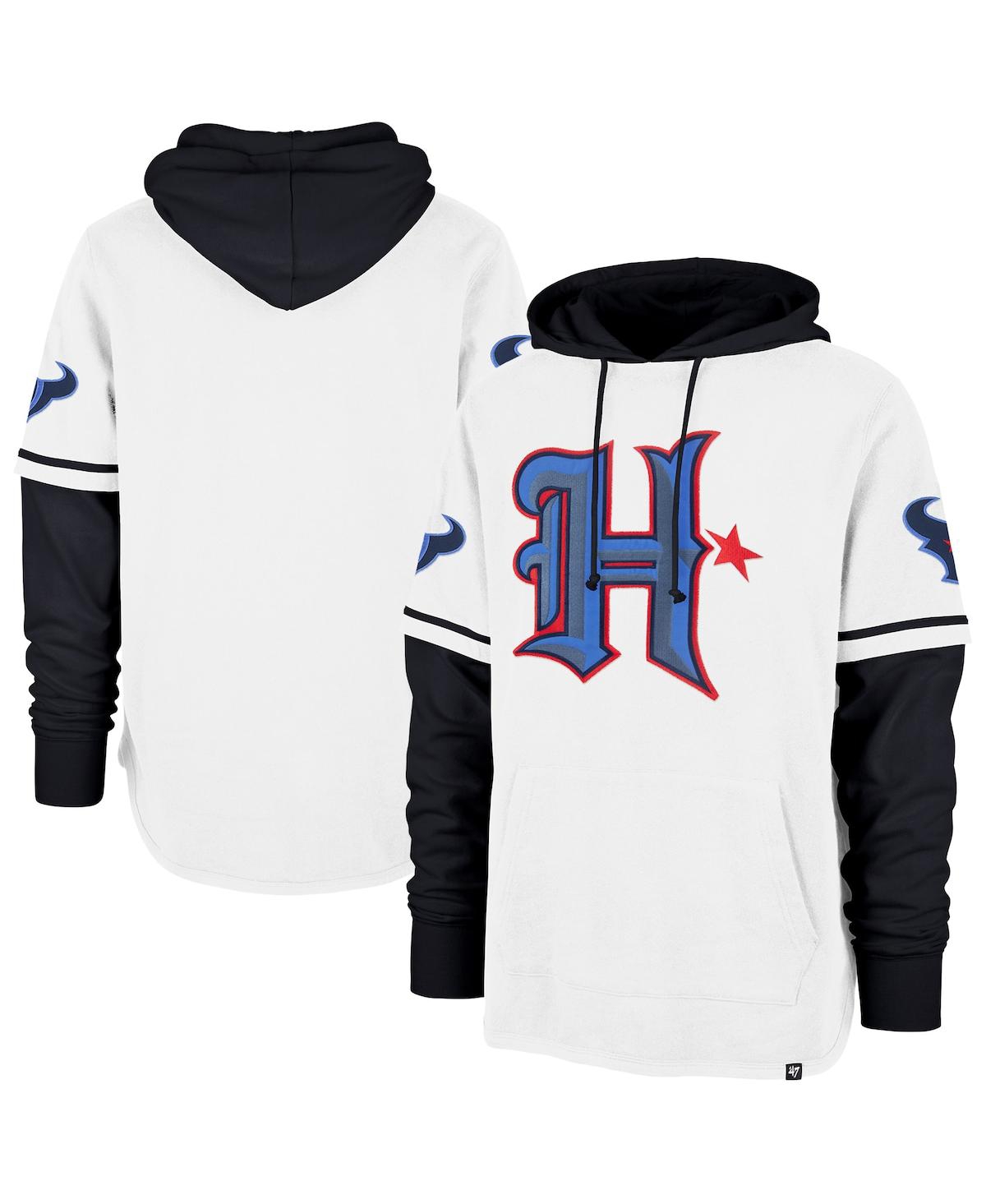 Men's White Houston Texans Trifecta Shortstop Pullover Hoodie - White