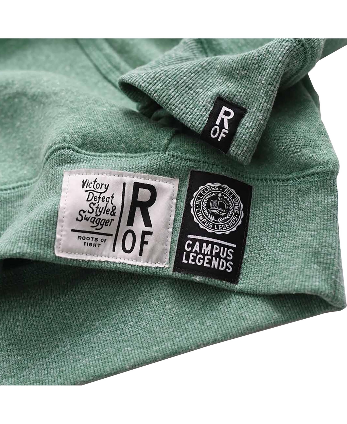 ROOTS OF FIGHT MEN'S GREEN SAN FRANCISCO DONS TRI-BLEND PULLOVER HOODIE 