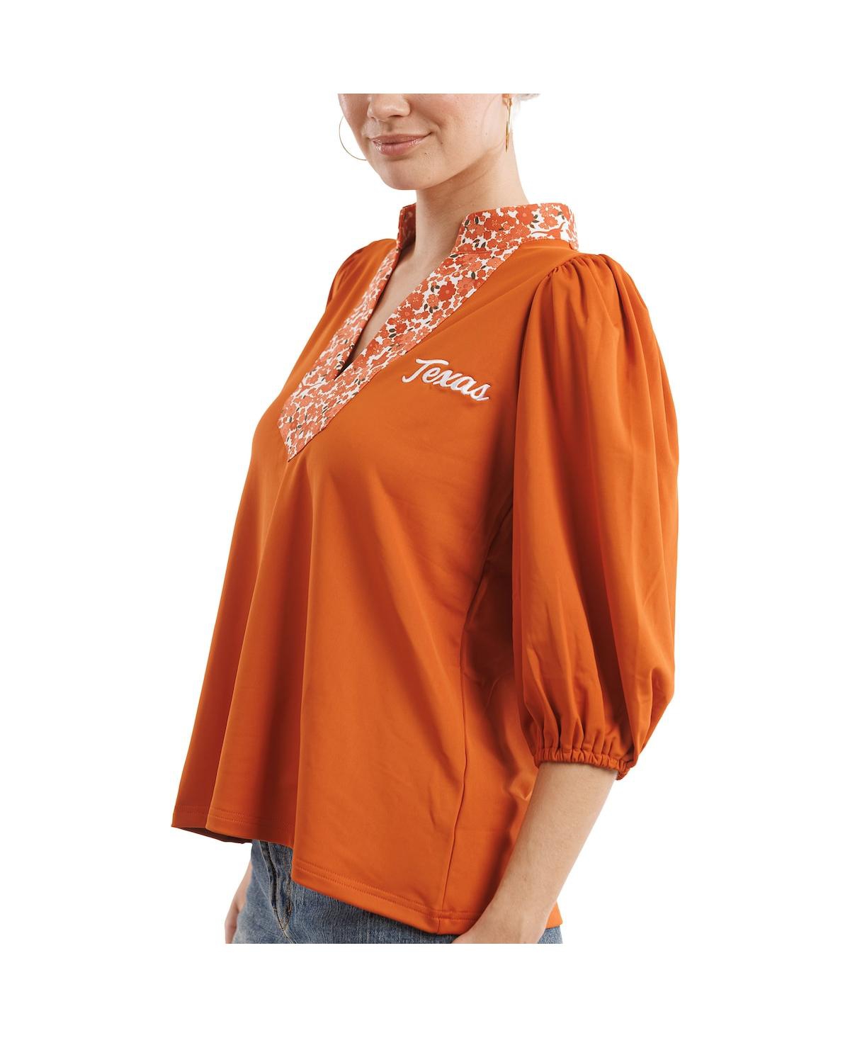 Women's Texas Orange Texas Longhorns Tailgate Collection Eliza Top - Burnt Orange