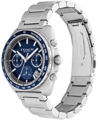 Men's Charter Silver Tone Stainless-Steel Bracelet Watch, 39mm