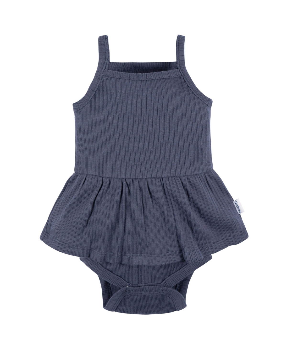 Gerber Baby Girls 3-Pack Sleeveless Skirted Onesies Bodysuits, Antique White, 3-6M