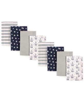 Boys Soft Flannel Blend Burp Cloth Set