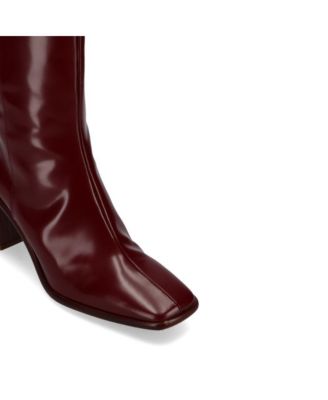East Sleek Burgundy Leather Boots