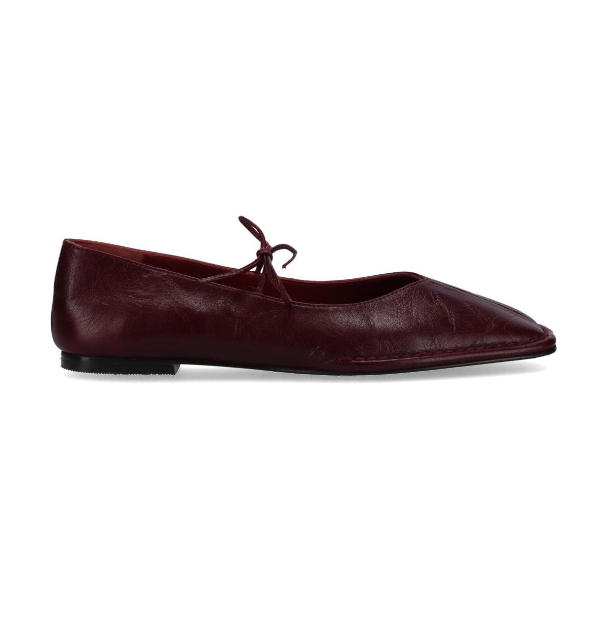 Sway Burgundy Leather Ballet Flats