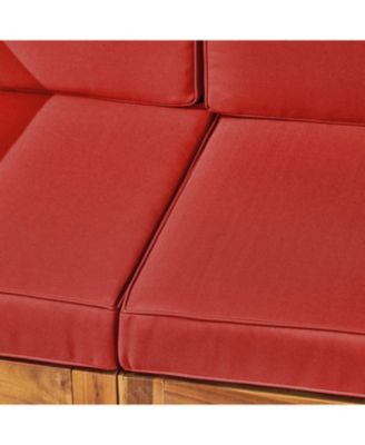 Streamdale Acacia Wood Outdoor Loveseat Set with Coffee Table