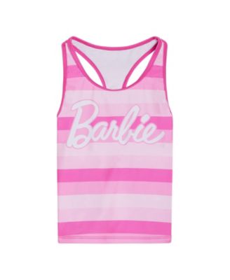 Girls Racerback UPF 50+ Tankini Top and Swim Shorts Outfit Set