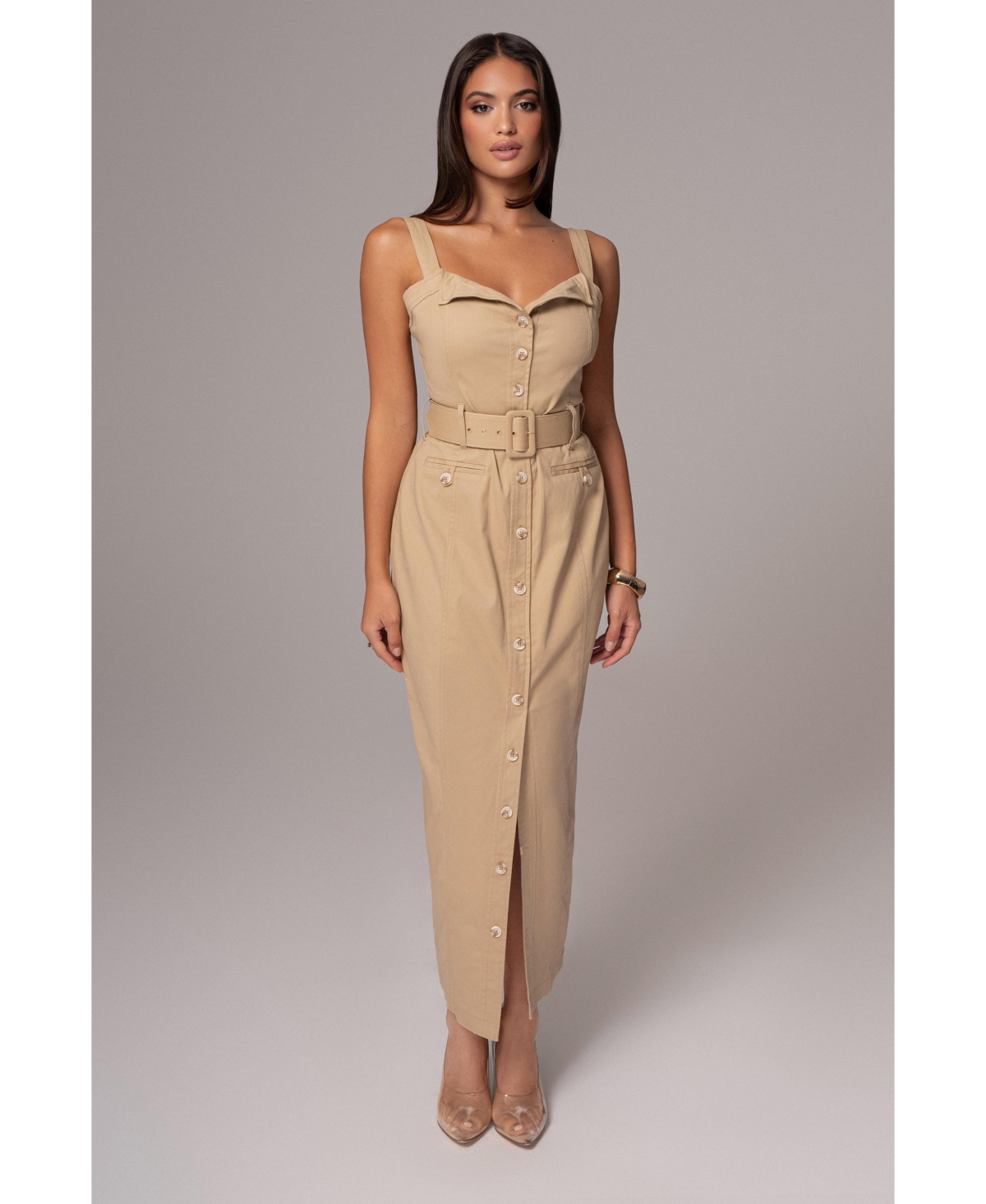 Women's Forever Summer Belted Dress - Khaki