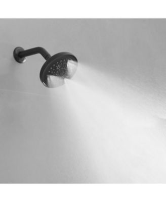 Single Handle 9-Spray Round Rain Shower Faucet 1.8 GPM with Pressure Balance Valve in. Matte Black