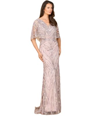 Women's Cape Sleeve Mermaid Gown