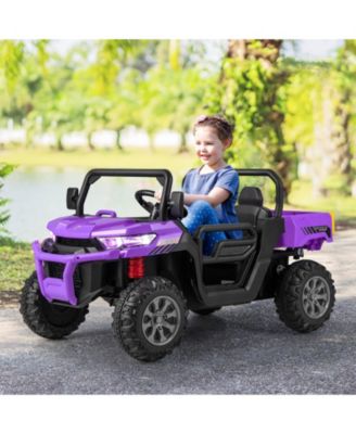 12V 2-Seater Ride-On Dump Truck – Remote, Music & Dump Bed