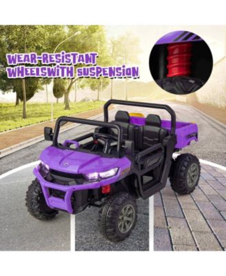 12V 2-Seater Ride-On Dump Truck – Remote, Music & Dump Bed