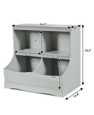 Kids Floor Cabinet Multi-Functional Bookcase