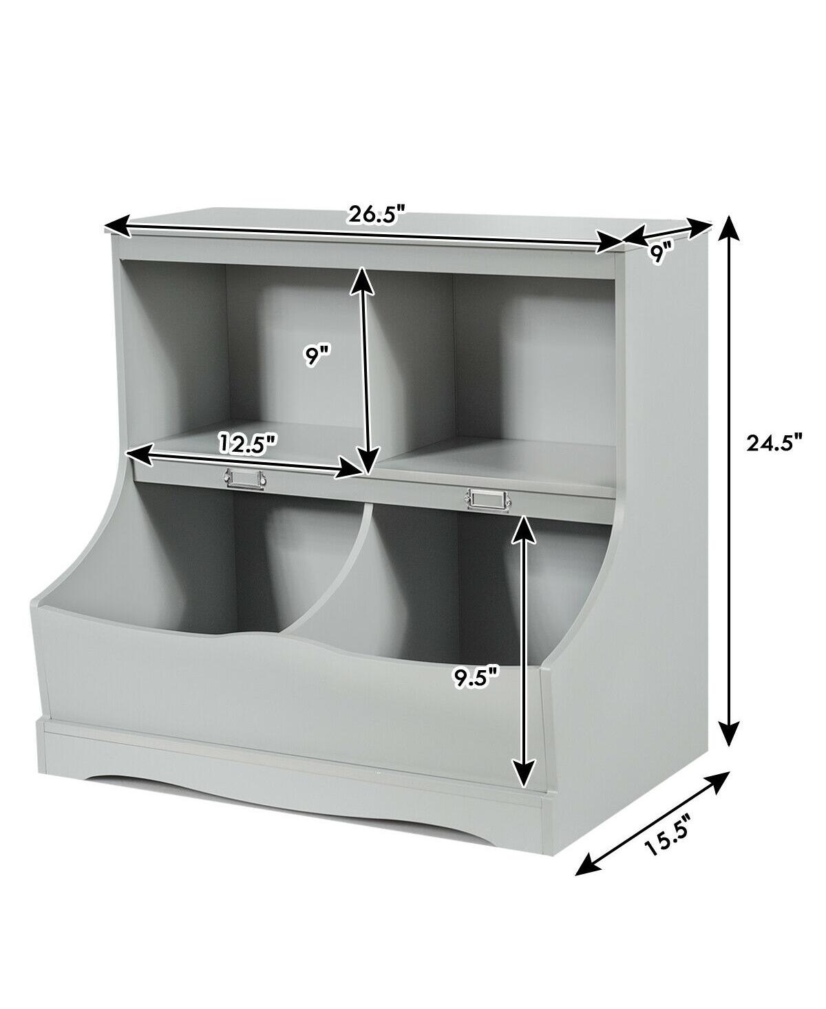 Kids Floor Cabinet Multi-Functional Bookcase