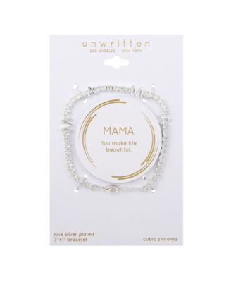 Cubic Zirconia Mama Tennis Bracelet