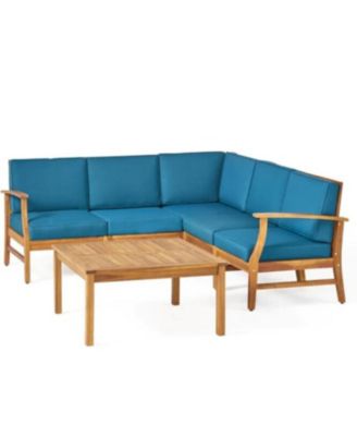 Streamdale Modular Acacia Wood 7-Piece Outdoor Sectional Set